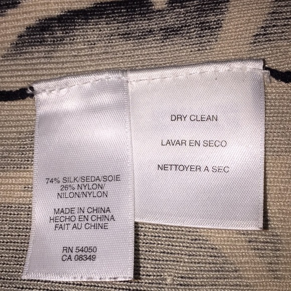 Anne Klein Ladies Cardigan Sweater Size Medium Black Beige - Picture 8 of 8